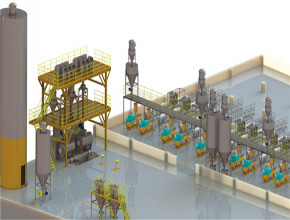 Full automatic weighing feeding conveying mixing system